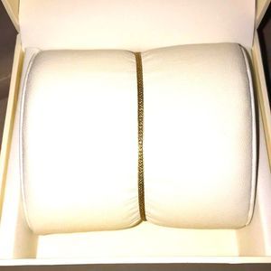 Gold Plated Tennis Bracelet with Hook & Eye Clasp - 7 inches long